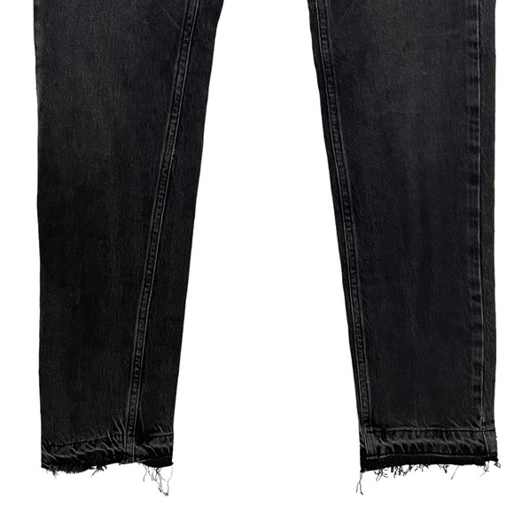 FREE PEOPLE CUFFED SLIM BOYFRIEND JEANS FADED BLACK NWT WOMEN'S SIZE 24 - Picture 4 of 16